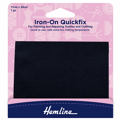 H692.NAVY Navy 100% Cotton - Iron On Patch